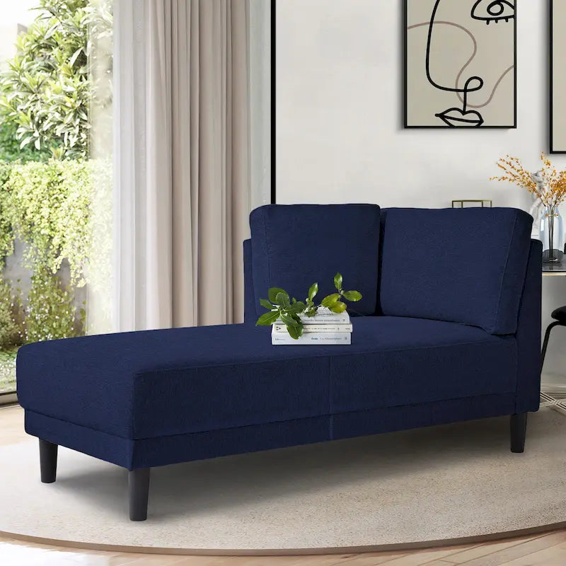 Upholstered Chaise Lounge with Recliner Function