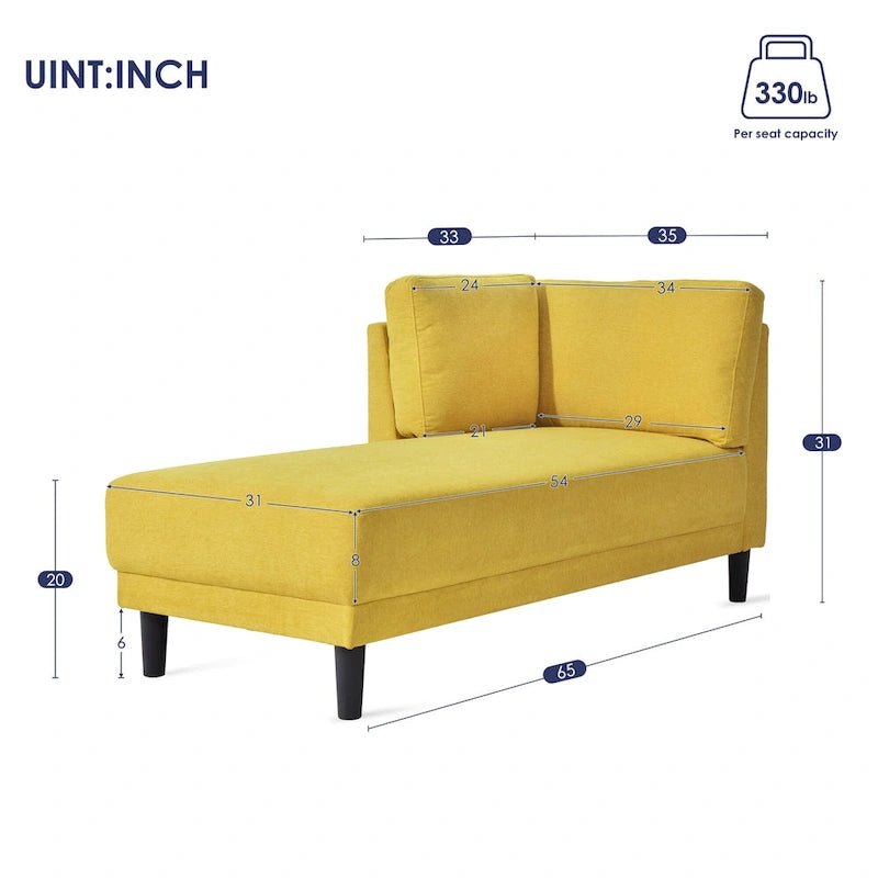 Gepolsterte Chaiselongue mit Liegefunktion