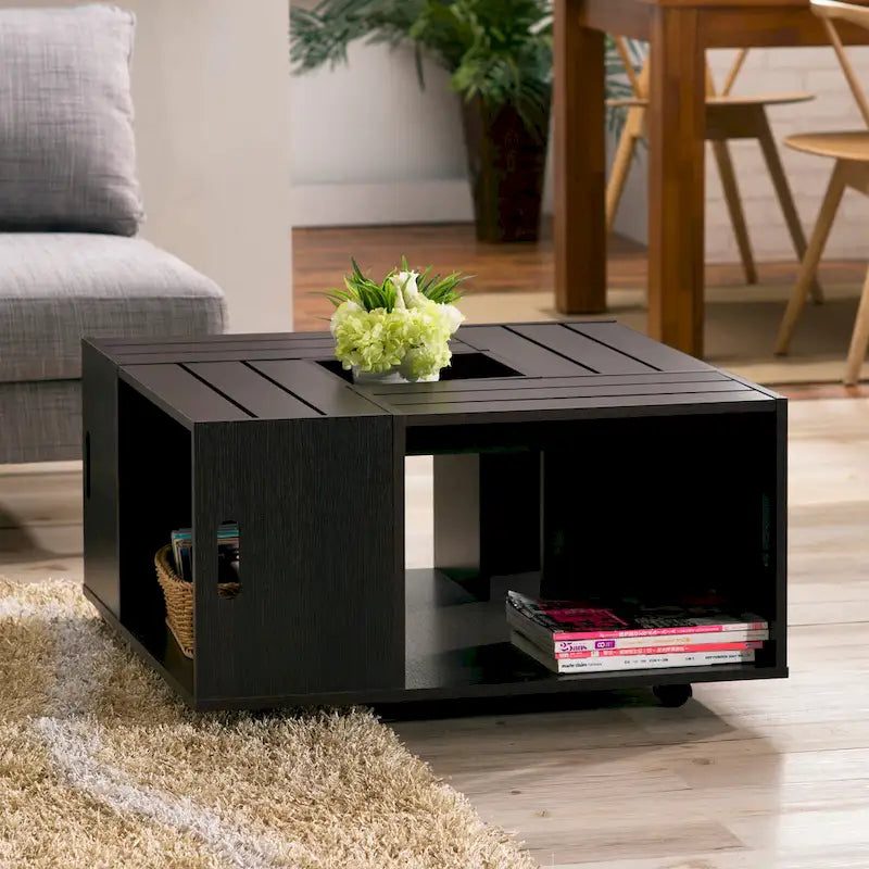 Mobiler Couchtisch mit vielseitigem Stauraum, 32 Inch