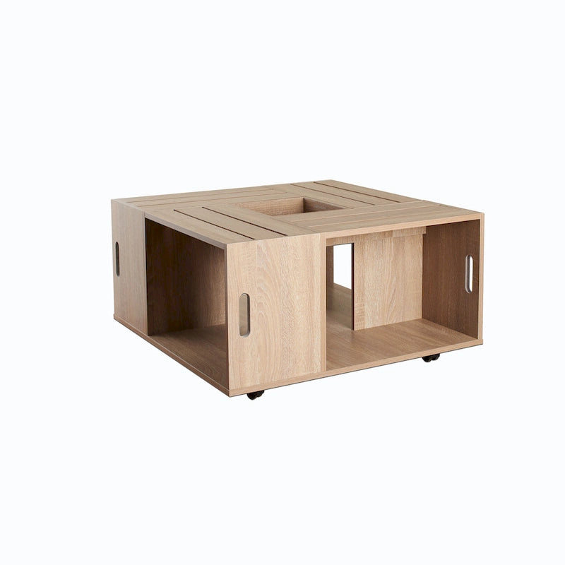 Mobiler Couchtisch mit vielseitigem Stauraum, 32 Inch