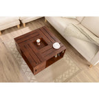 Mobiler Couchtisch mit vielseitigem Stauraum, 32 Inch