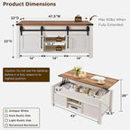 Lift Top Coffee Table with Storage