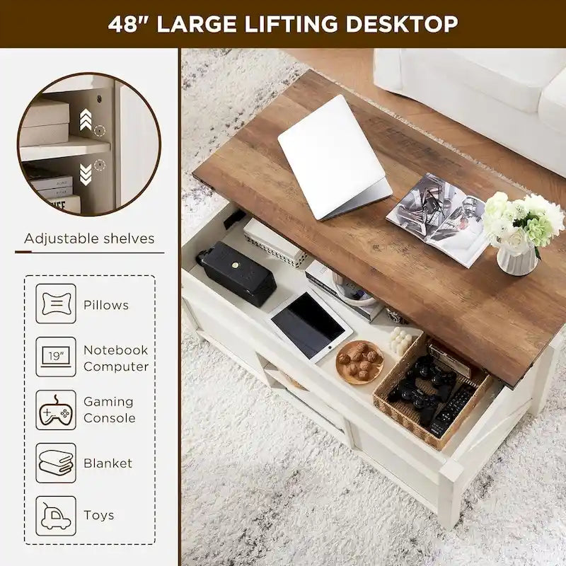 Lift Top Coffee Table with Storage