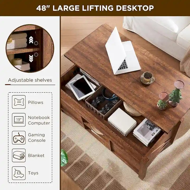 Lift Top Coffee Table with Storage