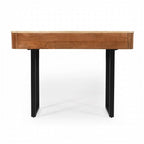 Solid Wood Entryway Console Table with Fluted Design and 2 Drawers
