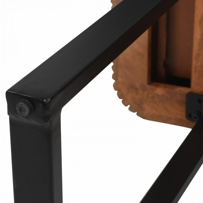 Solid Wood Entryway Console Table with Fluted Design and 2 Drawers
