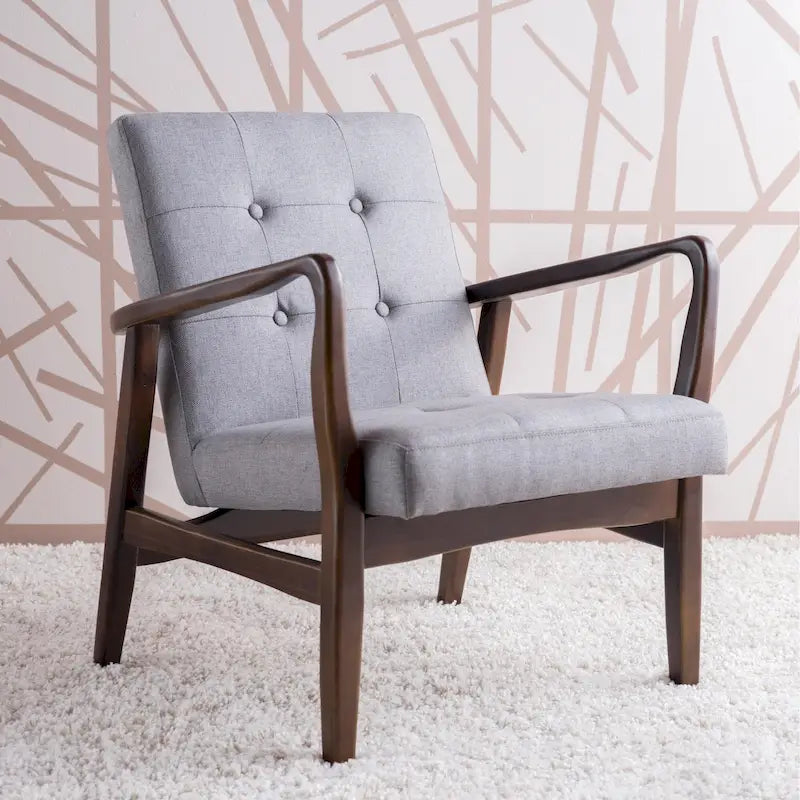 Brayden Mid-Century Fabric Club Chair