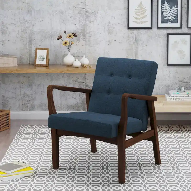 Brayden Mid-Century Fabric Club Chair
