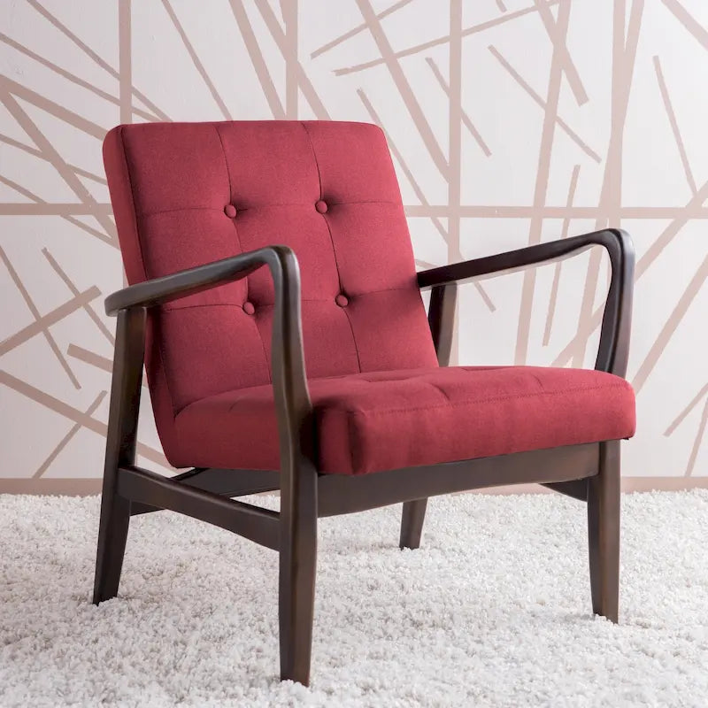 Brayden Mid-Century Fabric Club Chair