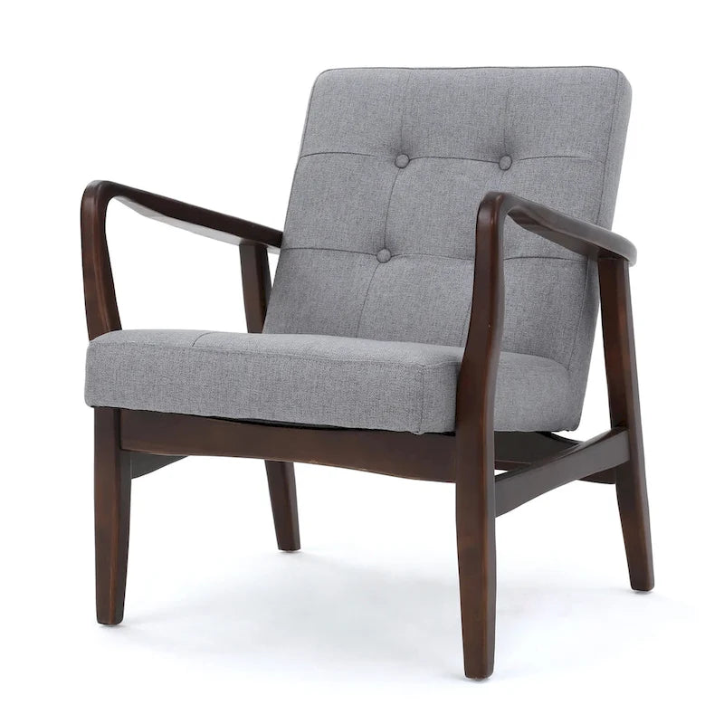 Brayden Mid-Century Fabric Club Chair