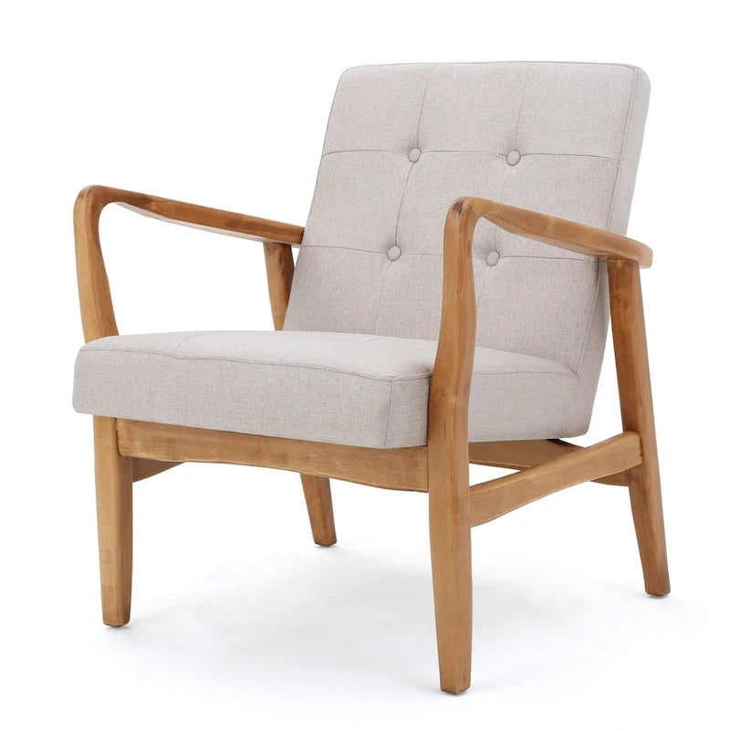 Brayden Mid-Century Fabric Club Chair