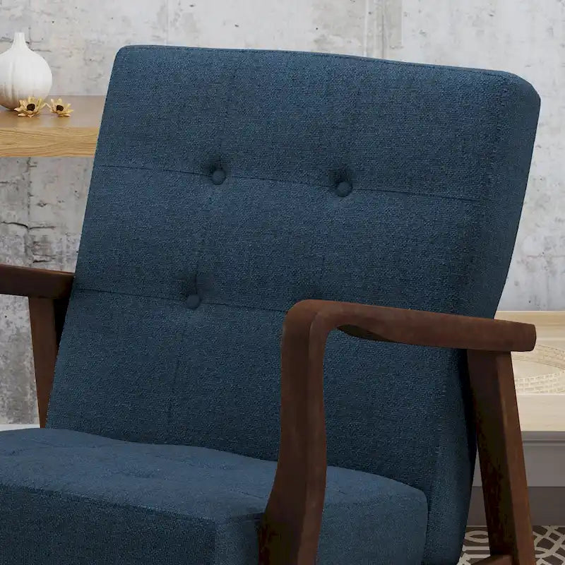 Brayden Mid-Century Fabric Club Chair