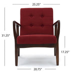 Brayden Mid-Century Fabric Club Chair
