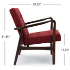 Brayden Mid-Century Fabric Club Chair