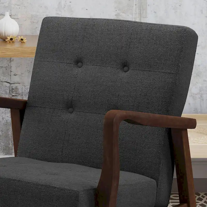 Brayden Mid-Century Fabric Club Chair