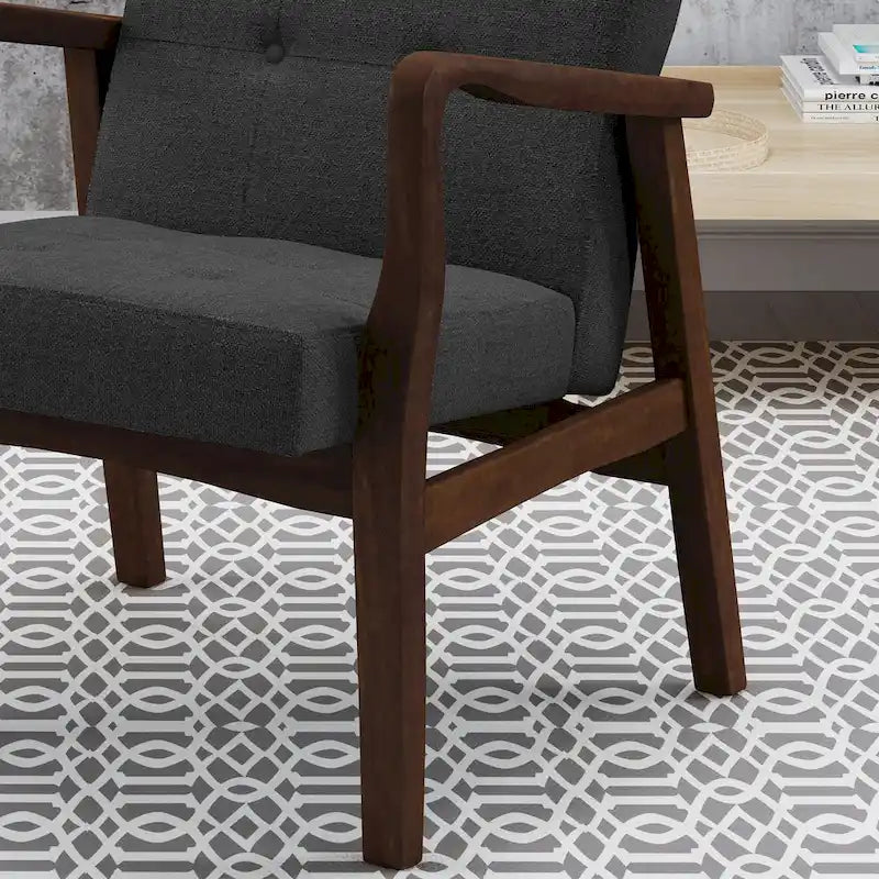 Brayden Mid-Century Fabric Club Chair