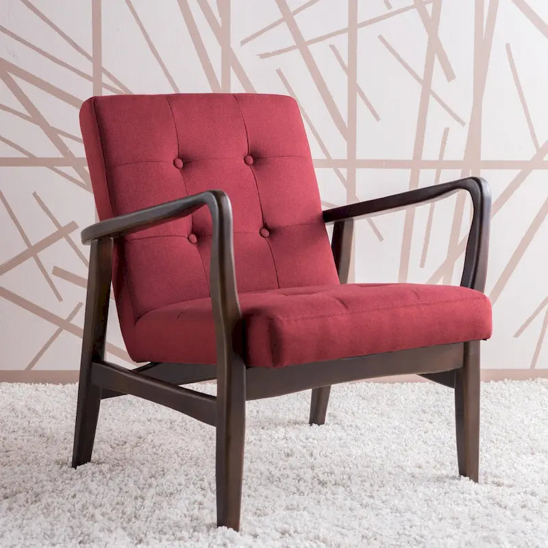 Brayden Mid-Century Fabric Club Chair
