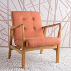 Brayden Mid-Century Fabric Club Chair