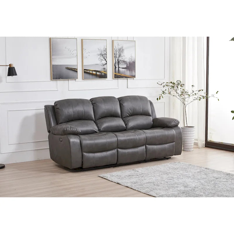 Power Reclining 3-Seat Sofa with USB Charging and Elevating Footrest
