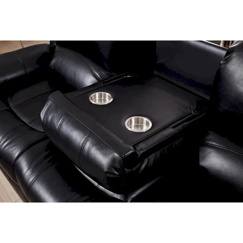 Canapé inclinable électrique 3 places avec recharge USB et repose-pieds relevable