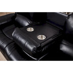 Canapé inclinable électrique 3 places avec recharge USB et repose-pieds relevable