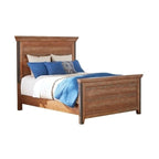 Cabeceira de painel King com acabamento castanho Canyon
