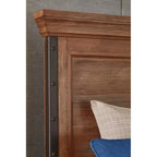 Cabeceira de painel King com acabamento castanho Canyon
