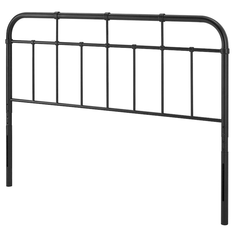 Classic Queen Size Black Metal Headboard