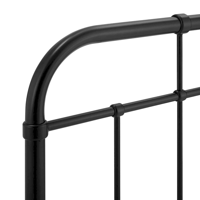 Classic Queen Size Black Metal Headboard