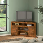 Bridgevine Home 52 inch Corner TV Stand Console for TVs up to 55 inches, No Assembly Required, Whiskey Finish