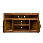 52-Inch Corner TV Stand Console for TVs up to 55 Inches, Whiskey Finish