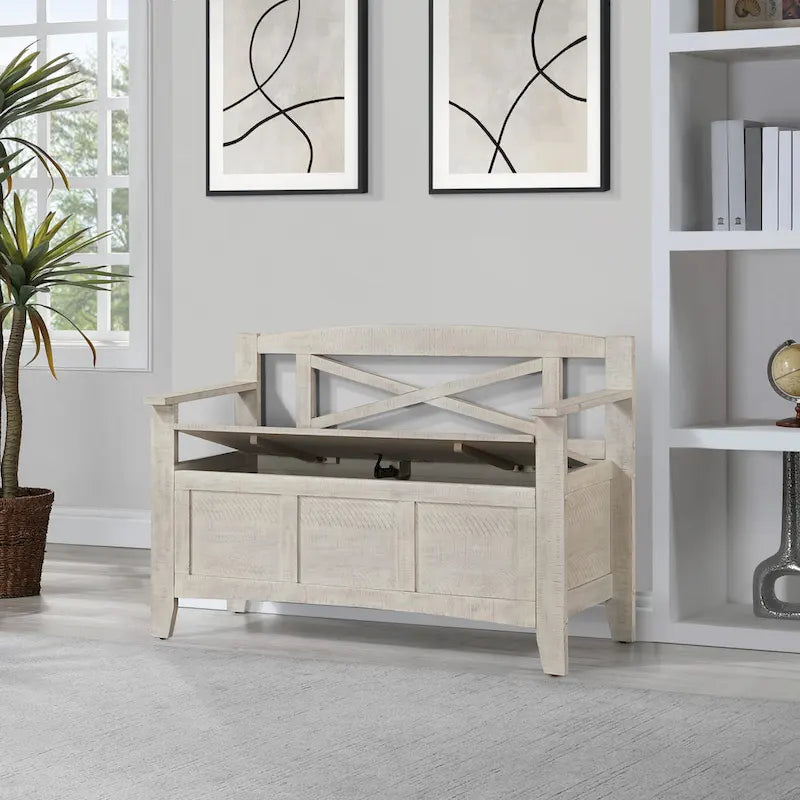 Entryway Bench with Flip-Up Storage