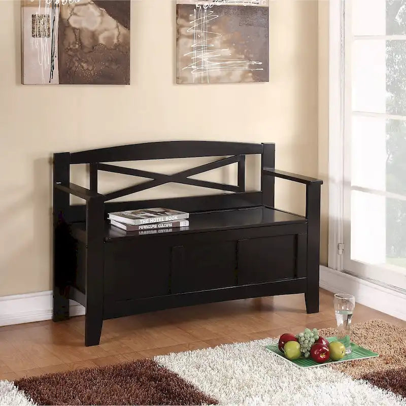 Entryway Bench with Flip-Up Storage