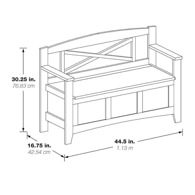 Entryway Bench with Flip-Up Storage
