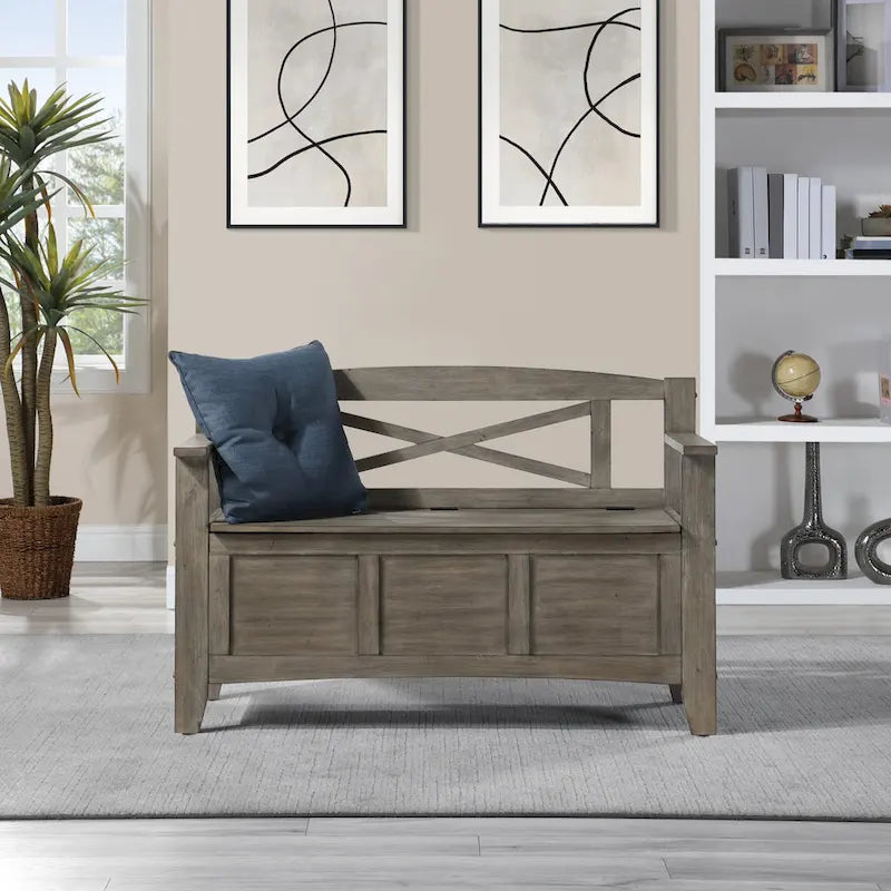 Entryway Bench with Flip-Up Storage