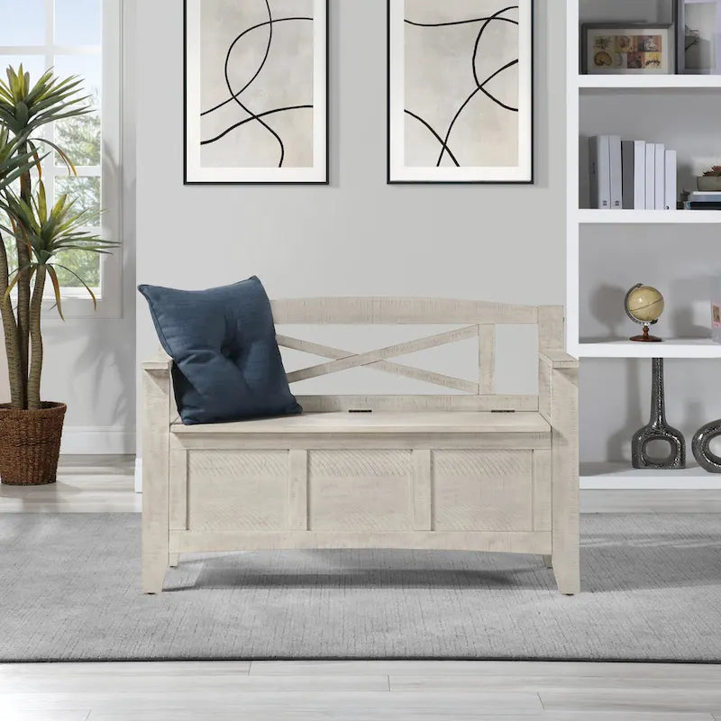 Entryway Bench with Flip-Up Storage