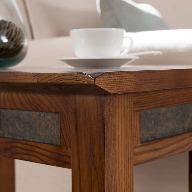 Slatestone One Drawer Side Table with Slate Tile