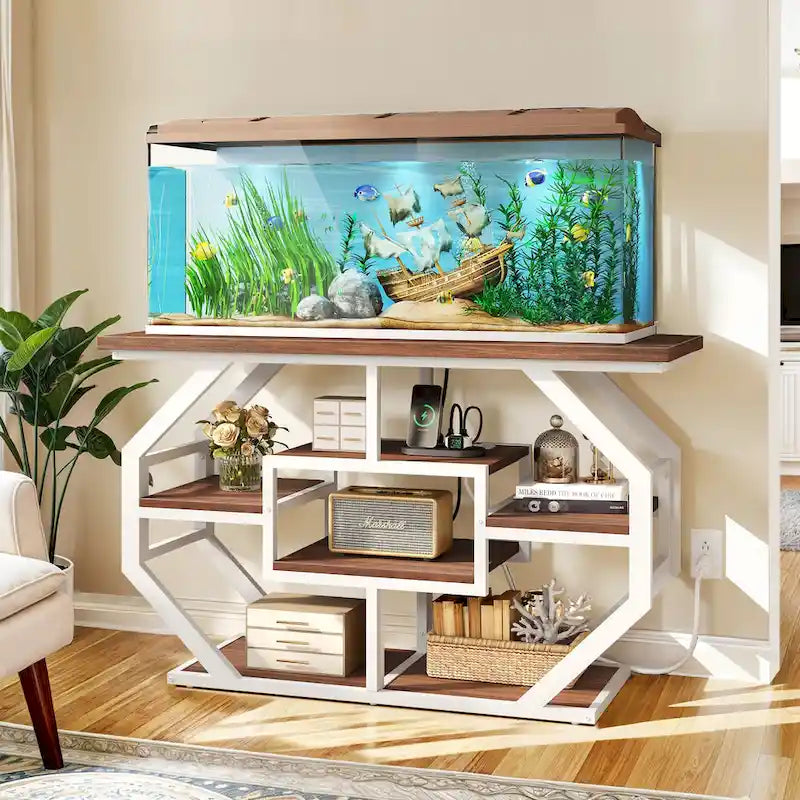 55-75 Gallon Aquarium Stand with Power Outlet and Storage