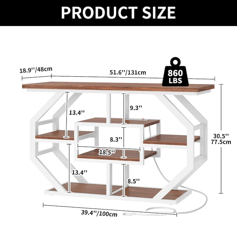 55-75 Gallon Aquarium Stand with Power Outlet and Storage