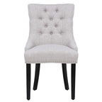 Tufted Upholstered Linen Fabric Dining Chair