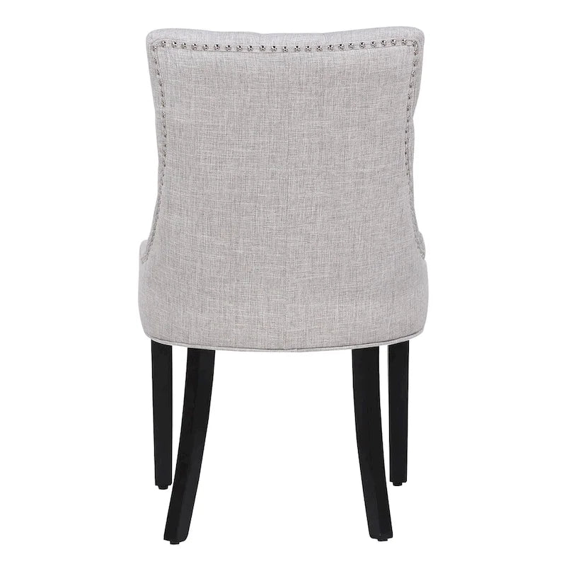 Tufted Upholstered Linen Fabric Dining Chair