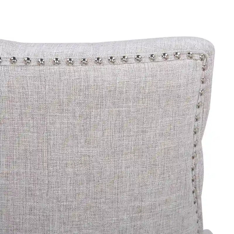 Tufted Upholstered Linen Fabric Dining Chair