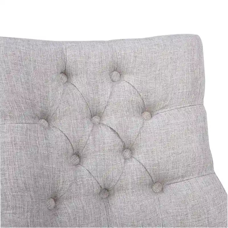 Tufted Upholstered Linen Fabric Dining Chair