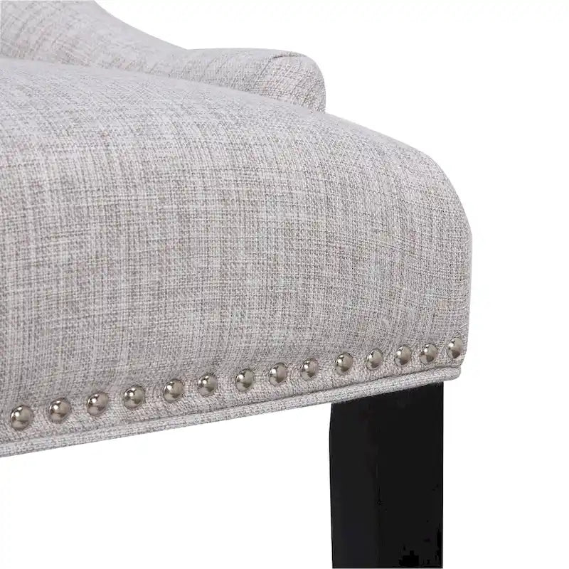 Tufted Upholstered Linen Fabric Dining Chair