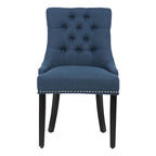 Tufted Upholstered Linen Fabric Dining Chair