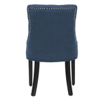 Tufted Upholstered Linen Fabric Dining Chair