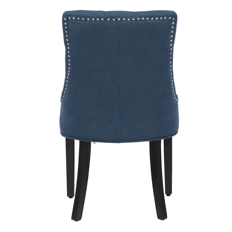 Tufted Upholstered Linen Fabric Dining Chair
