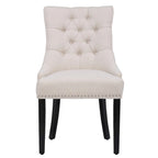 Tufted Upholstered Linen Fabric Dining Chair