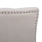 Tufted Upholstered Linen Fabric Dining Chair
