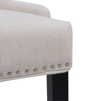 Tufted Upholstered Linen Fabric Dining Chair